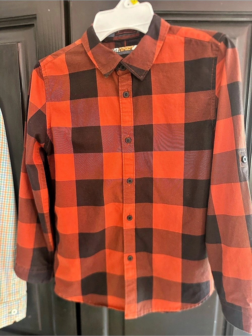 Cactus Boys Plaid Shirt 100% Cotton Size 8 Like New